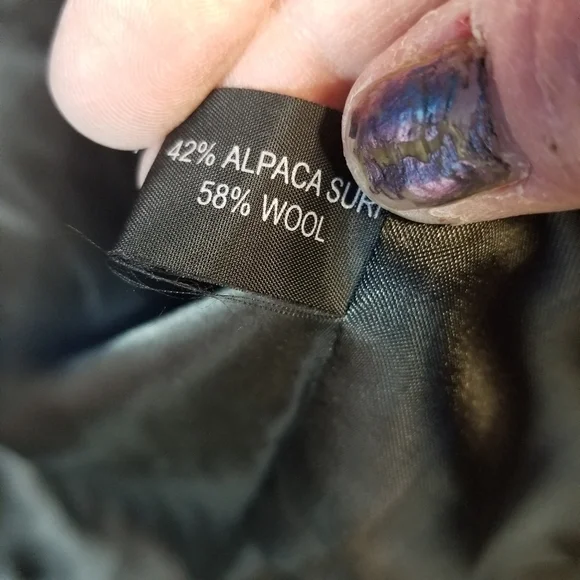 Vtg Suri alpaca brown long line coat size 6 - Picture 6 of 10